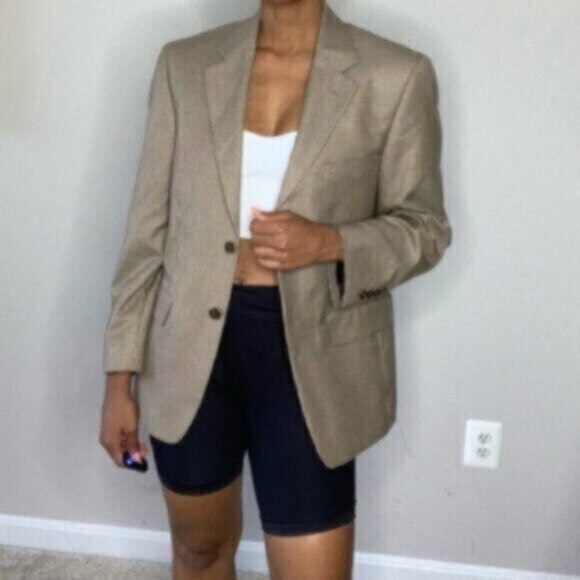 Stafford Essential Oversized Plaid Single Breasted Blazer - Picture 1 of 13